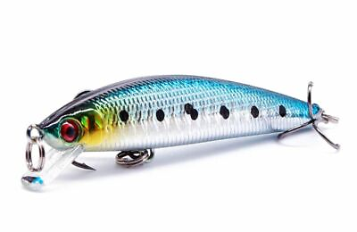 #ad Minnow Fishing Lure 7.5g 8.5cm Hard Crankbait Wobblers Jerkbait Plug Bass Pike GBP 3.49