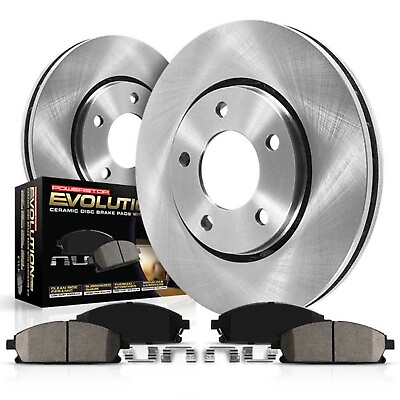 #ad Powerstop KOE5334 Brake Discs And Pad Kit 2 Wheel Set Front for Chevy Equinox $220.23