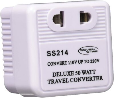 #ad 50 Watts Step Up Travel Converter Compact Size Allows You to use Overseas 220 $5.99