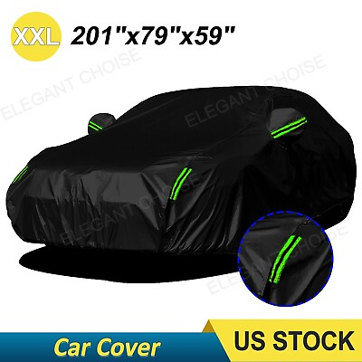 #ad XXL Car Cover Waterproof All Weather for car Full car Cover Rain Sun Protection $35.99