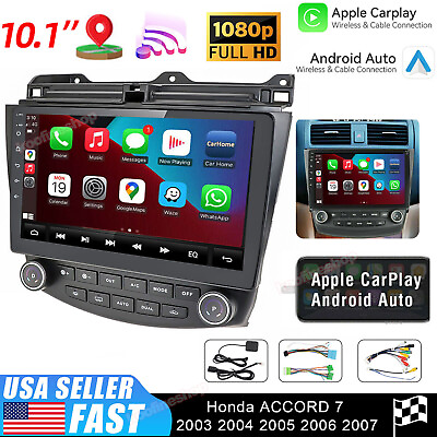 #ad 10.1quot; Android 13 Car GPS Stereo Radio For Honda Accord 2003 2004 2005 2006 2007 $119.81