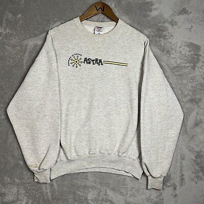 #ad Vintage 90s Astra Space Company Sweatshirt Mens Size XL Gray $24.99