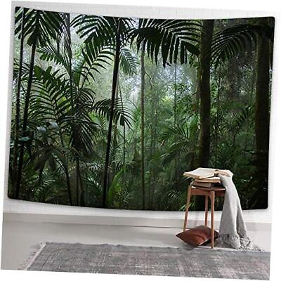 #ad Jungle Tapestry Wall Hanging Rainforest Landscape Tapestry 60#x27;#x27;W by 40#x27;#x27;L $22.38