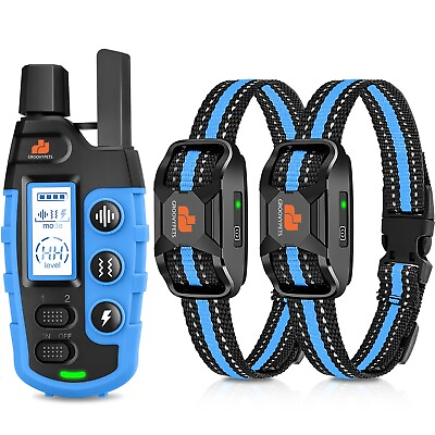 #ad Smart Pet 1100 Yd Remote Dog Training Shock Collar for 2 Small Medium Large Dogs $79.99