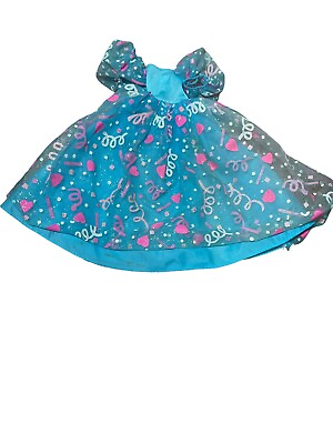 #ad BARBIE DOLL CLOTHES BLUE PINK GLITTER BIRTHDAY BALL GOWN DRESS FASHION STYLE $11.45