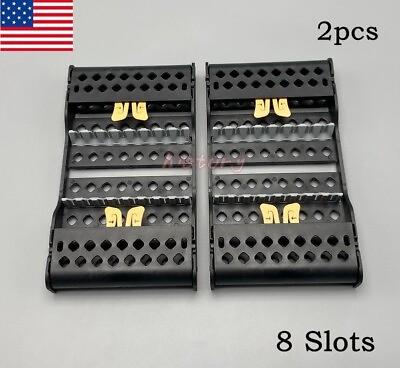 #ad 2PCS Dental Sterilization Cassette Rack Box Tray For 8 Instrument Autoclave $17.99