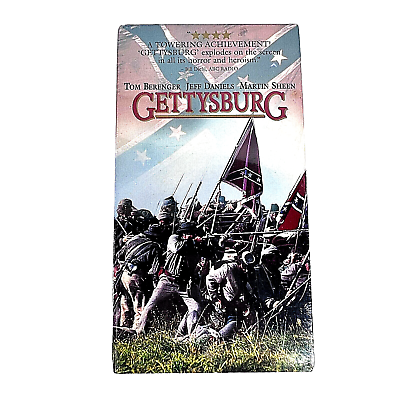 #ad New Gettysburg VHS 2 Tape Factory Sealed 1994 Tom Berenger Jeff Daniel Civil War $13.94