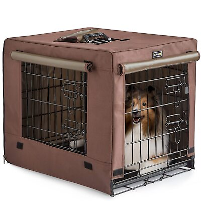 #ad Dog Crates Kit for Small Size Dogs Indoor with Dog Crate Cover Double Door D... $86.45