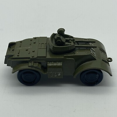 #ad 1950s Military Armored Vehicle Made in Hong Kong Plastic Army Toy Anti Personnel $15.99