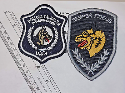 Argentina Police Dog Dogs k9 Teams Patch LOT of 2 $24.90