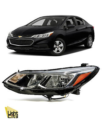 #ad For 2016 2019 Cruze Driver Headlight with BULB Halogen without LED DRL LH $84.00