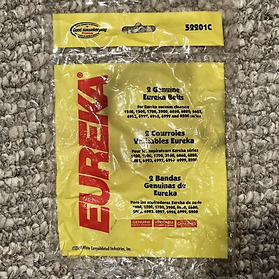 #ad NEW Eureka 52201C Vacuum Belt 2 Pack PACK OPEN 1 MISSING $4.98
