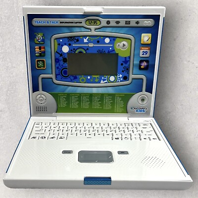 #ad Discovery Kids Teach #x27;n#x27; Talk Exploration Laptop Kids Learning Computer White $15.99