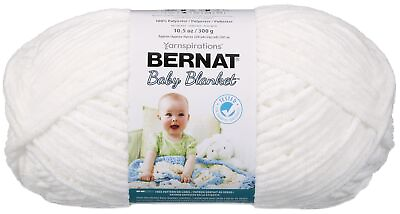 #ad Bernat Baby Blanket Big Ball Yarn White $17.27