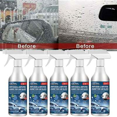 #ad 5Pcs Anti rain Anti fog Agent for Car Glass Windshield Rain Repellent Spray 60ml $20.25
