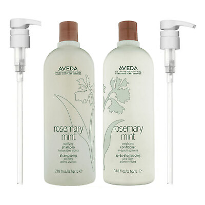 #ad Aveda Rosemary Mint Purifying Shampoo amp; Conditioner Duo 33.8 oz each with Pumps $103.00