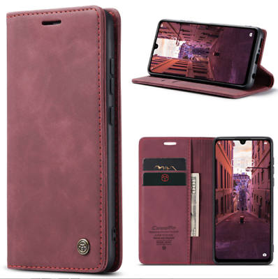 #ad Men Women Magnetic Leather Card Stand Flip Wallet Shockproof Pocket Case Cover $14.53