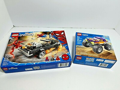 #ad LEGO Heroes: sealed boxes: Spider Man Ghost Rider 75173 Monster Truck 60251. $55.00