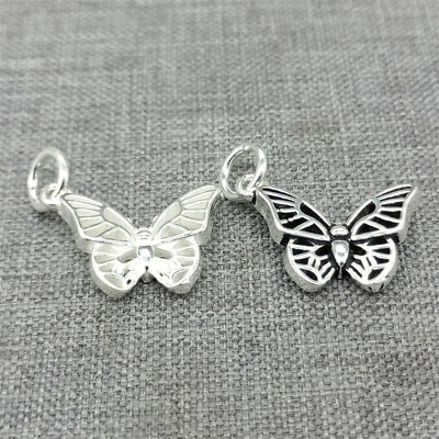 #ad 4pcs of 925 Sterling Silver Butterfly Charms for Bracelet $17.40