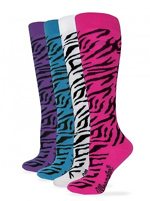 #ad Wrangler Ladies Girls Zebra Boot Socks Hot Pink or Teal $5.95