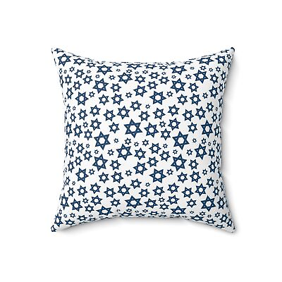 #ad Heritage Inspired Blue Star of David Polyester Square Pillow Style amp; Tradition $56.04