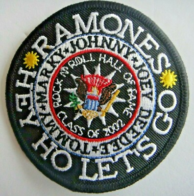 #ad Ramones quot;Hey Ho Let#x27;s Goquot; Logo Embroidered Patch new $8.95