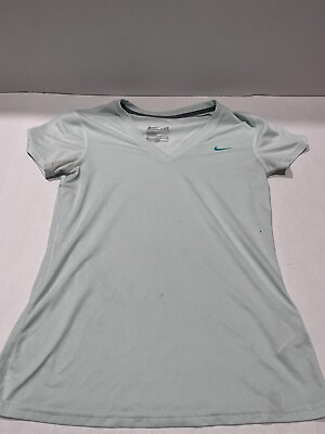 #ad Womens Nike Dri fit Blue Athletic Shirt Size Small $9.29