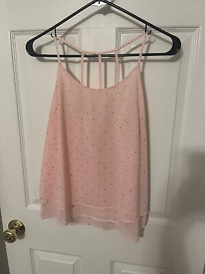 #ad NWT Womens Stitch Fix Collective Concepts Light Pink Lily Strap Blouse Size S $9.90