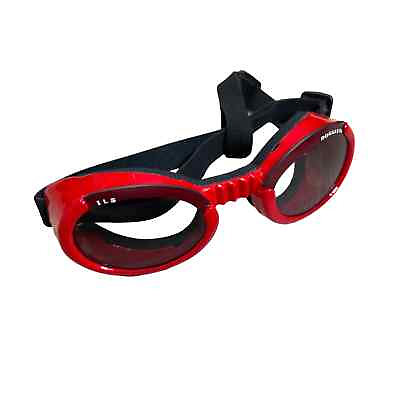 #ad Doggles ILS Red Frame Dog Sunglasses UV Sun Eye Protection for Dogs Large $10.99