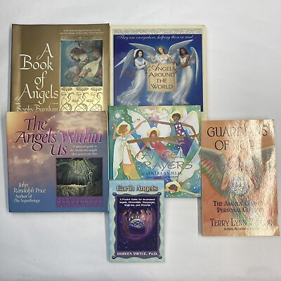 #ad Angels 6 Book Lot Book of Angels Earth Angels Guardians of Hope Angels Within Us $19.50