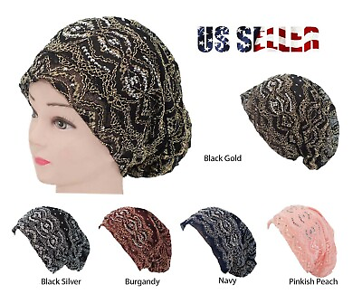 #ad Slouch Beanie Ladies Baggy Lace Fashion Beanie Summer Cool Breeze $12.95