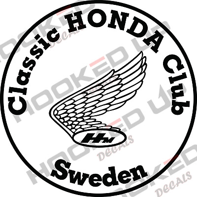 #ad Classic Honda Club Sweden Vinyl Transfer Decal $6.50