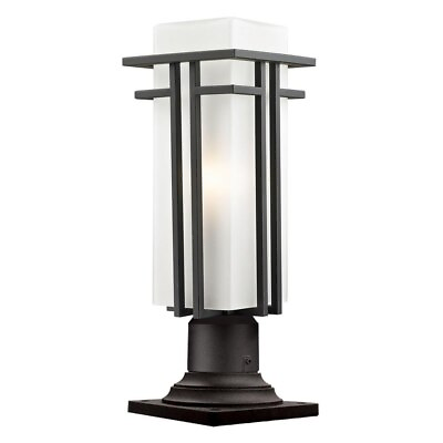 #ad 1 Light Outdoor Pier Mount Lantern in Urban Style 6.63 Inches Wide by 19.25 $212.95