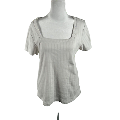 #ad Anthropologie Sanctuary Womens White Short Sleeve Top Blouse Shirt Size Medium $18.74