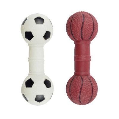 #ad 2 Pcs Latex Puppy Toys Vinyl Dumbbell Dog Toy Dog Squeaky Toy Squeaky Pet Toy $12.49