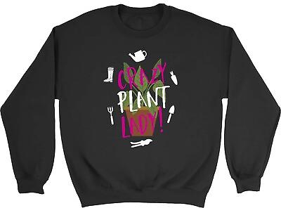 #ad Plant Sweatshirt Mens Womens Crazy Plant Lady Gift Jumper GBP 15.99