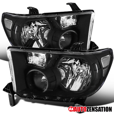 #ad Fit Toyota 2007 2013 Tundra 2008 2017 Sequoia Black Headlights Lamps LeftRight $76.99