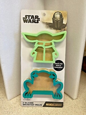#ad Disney The Mandalorian Baby Yoda Star Wars Breakfast Silicone Pancake Molds $9.95
