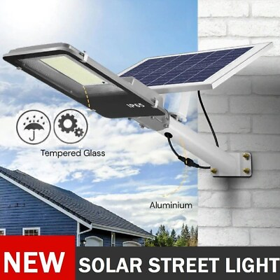 #ad 90000000LM 2000W Commercial Solar Street FloodLight LED Dusk To Dawn Road Lamp $128.80