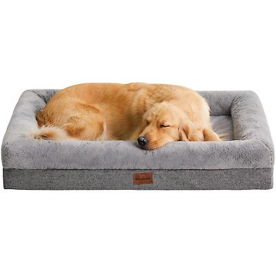 #ad #ad BFPETHOME Sofa Beds for Large Dogs Washable Large Dog Bed with Bolster Orth... $60.72