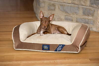 #ad Memory Foam Mini Couch Dog Bed in Brown Small $32.00