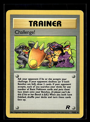 #ad 2000 Pokemon Team Rocket #74 82 Challenge Trainer NM Mint QTY $1.99