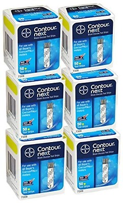 #ad 300 Contour Next Test Strips 6 Boxes of 50ct Exp 8 25 amp; FAST SHIPPING New Box $82.99