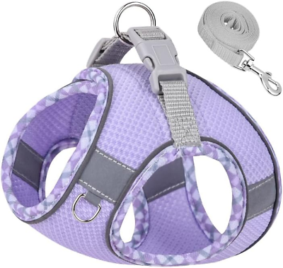 #ad Dog Harness for Small Dogs Leashes SetSoft No Pull Adjustable Breathable Mes... $14.99