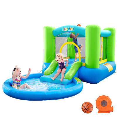 #ad Commercial Inflatable Bounce House Side Jump Castle Kids Gifts Bouncer w Blower $217.92