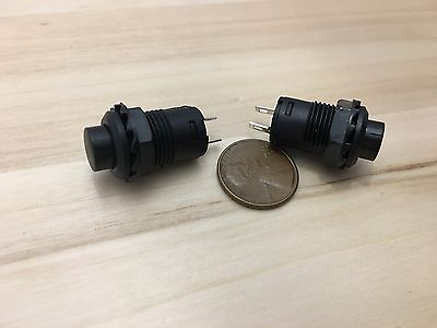#ad 2 Pieces Black Latching 12mm push button Switch round button 12v on off pin C20 $9.70