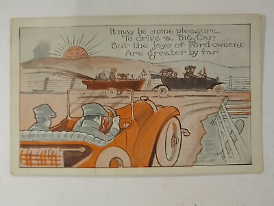 Ford Booster Comic Postcard 1923 Great Graphics Sun Dog Cars $4.09