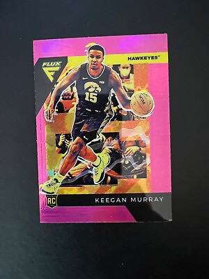 #ad 2022 Panini Flux Keegan Murray RC Pink Prizm HOLO #9 Sacramento Kings Rookie $12.99