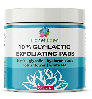 #ad 10% Gly Lactic Glycolic amp; Lactic Acid Skin Exfoliating Pads SKIN LIGHTENING $14.75