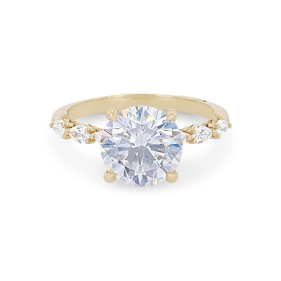 #ad 1.00 Ct Brilliant Round Cut IGI Lab Grown Diamond Wedding Rings 14K Yellow Gold $1236.38